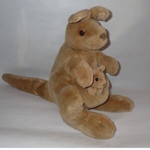Vintage 1987 Whatchamacallits From Down Under Kangaroo With Joey Stuffed Plush